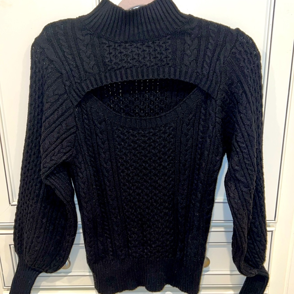 ELAN peek-a-boo sweater